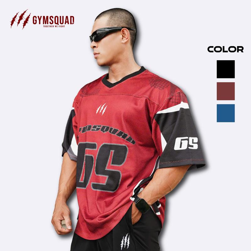 GYMSQUAD Áo Oversize Jersey Speed (Giặt lộn trái) Tập Gym Nam Vải Mè Lưới Thoáng Khí Co Giãn Mensport Oversize