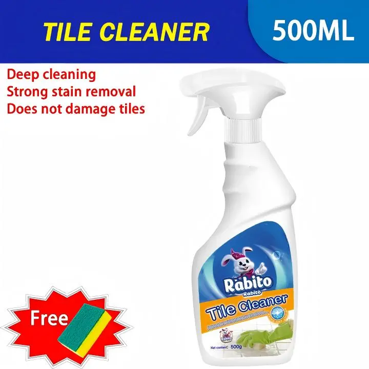 Rabito Tile household floor cleaner 500ml bathroom toilet scale cleaning mopping floor strong stain removal Pembersih jubin