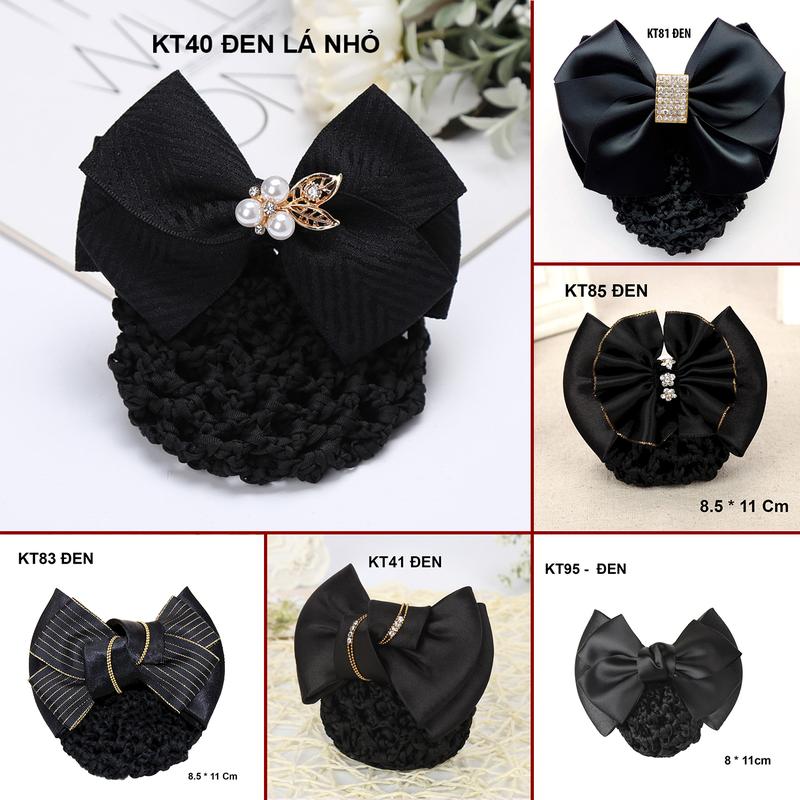  GOTI Kẹp Búi Tóc Cao Cấp Đính Nơ Nhiều Màu Kiểu Kẹp Tóc Có Búi Lưới Xinh Xắn Công Sở  Y Tá  Thời Trang Nữ KT42 