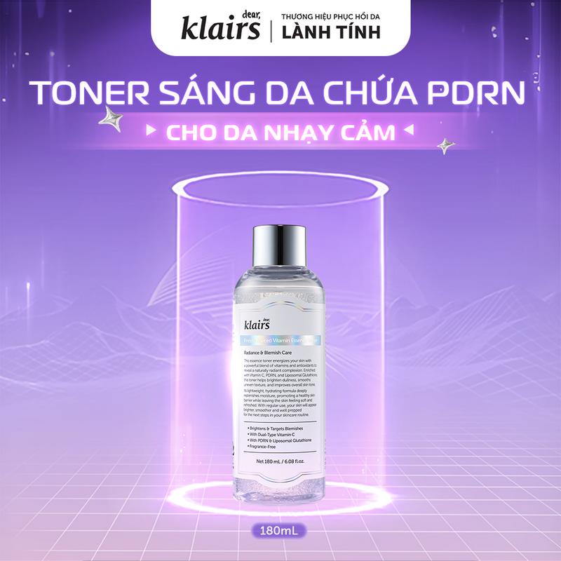 Nước hoa hồng Dear Klairs Freshly Juiced Vitamin Essence Toner 180ml