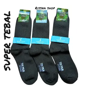( 6 pasang ) kaos kaki PDL hitam/kaos kaki tni super tebal Dewasa