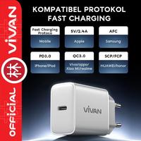 Gambar Vivan Power C20S / C20C / C20L Charger PD USB-C 20W 3A With Kabel Cable Data Type-C / Lightning New C20 - C20S Type C, Hitam dari Liem Group Kota Administrasi Jakarta Barat 5 Tokopedia