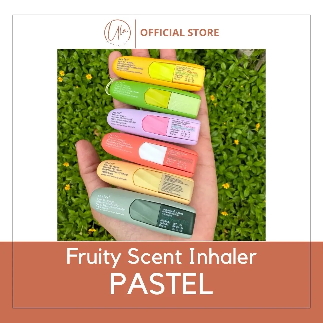 ula — Pastel Inhaler DENGAN STRAP / Berry Lemongrass Triple Green Mango Orange Vanilla