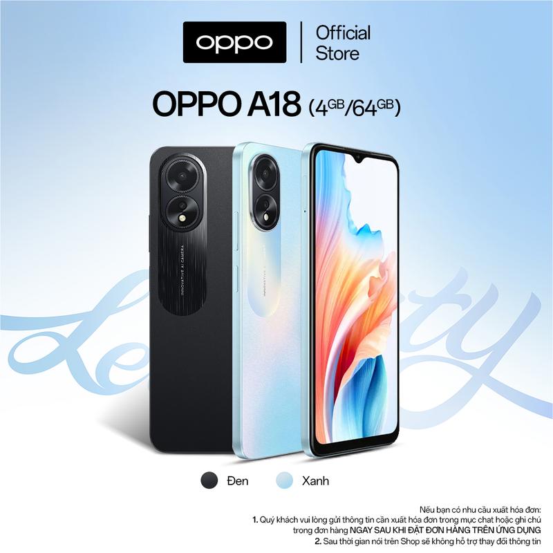 Điện Thoại OPPO A18 (4GB/64GB) | Bảo Hành 1 Năm | Hàng Chính Hãng
