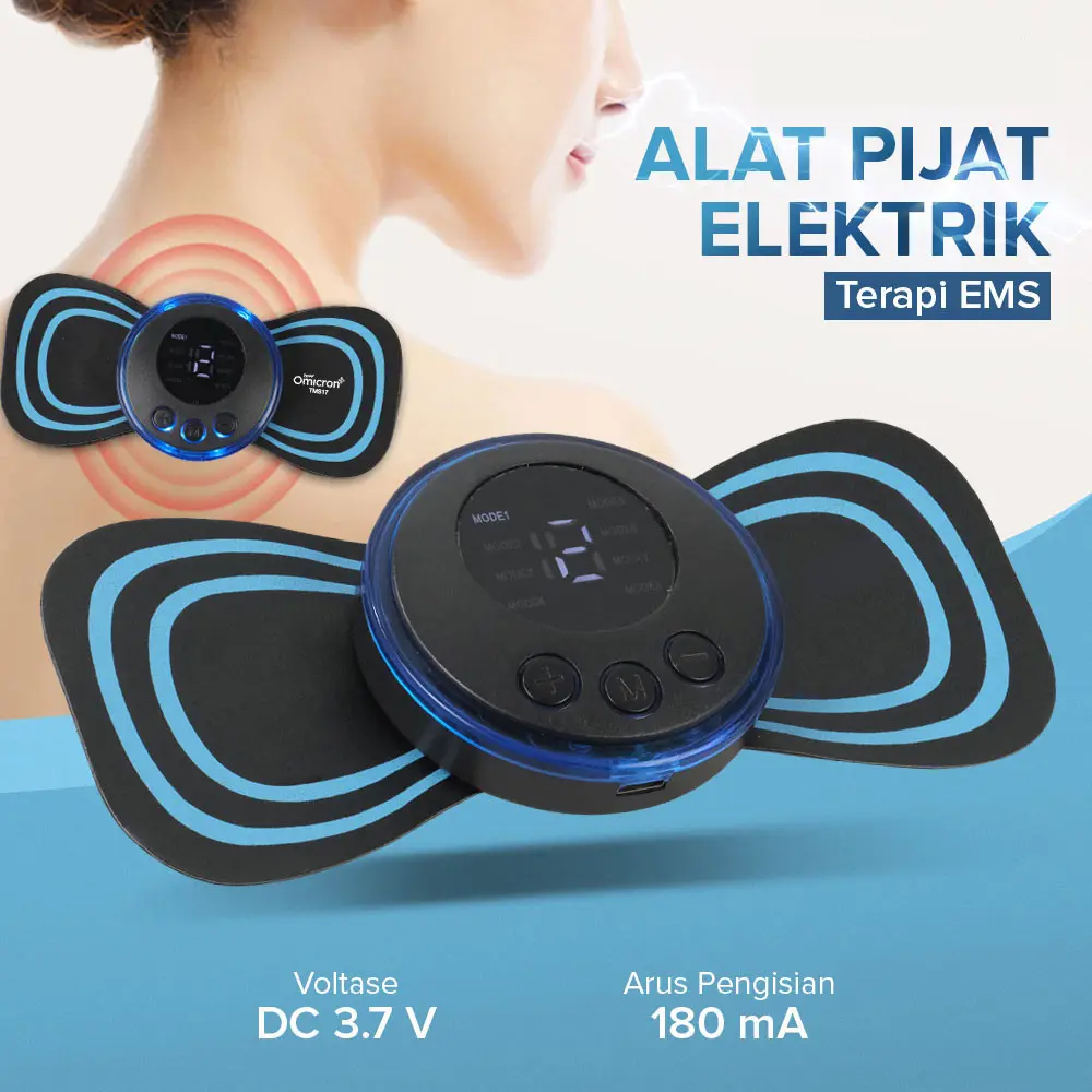 Alat Pijat Mini Leher Pundak Tubuh Punggung Tangan Massage Elektric  / ALAT Terapi Recharging / EMS Massager Recharging