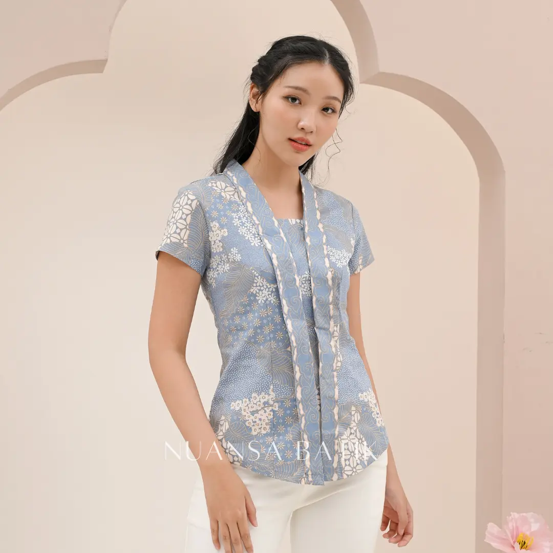 Nuansa Batik Blouse Batik Model Kutu Baru Lengan Pendek Bahan Katun Stretch