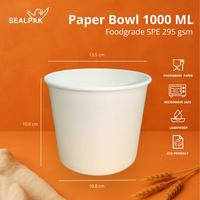 Gambar SEALPAK Paper Bowl Mangkok Kertas Tebal Food Grade | ISI 50 Pcs | 650 ml 800 ml 1000 ml | Polos - 650 ml, Tanpa Tutup dari SEALPAK Kota Administrasi Jakarta Pusat 4 Tokopedia
