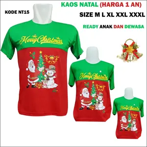 KAOS SERAGAM NATAL // KAOS COUPLE NATAL READY ANAK DAN DEWASA Baju Keluarga Pasangan Pendek Atasan M L XL XXL XXXL
