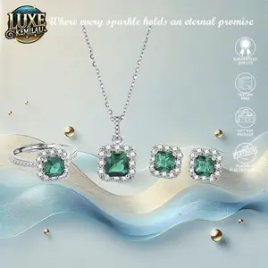 [PROMO LIVE]-S8 Diskon Paket Kalung Tangan  Elegan Cantik Kombo Carat Adjustable Berkualitas Tinggi Dengan Desain Yang Elegan wanita Couple wedding Pasangan Cowo Pria Anti Karat Luntur Berubah Garansi 1 Tahun Cincin Anting COD Necklace Liontin Silver