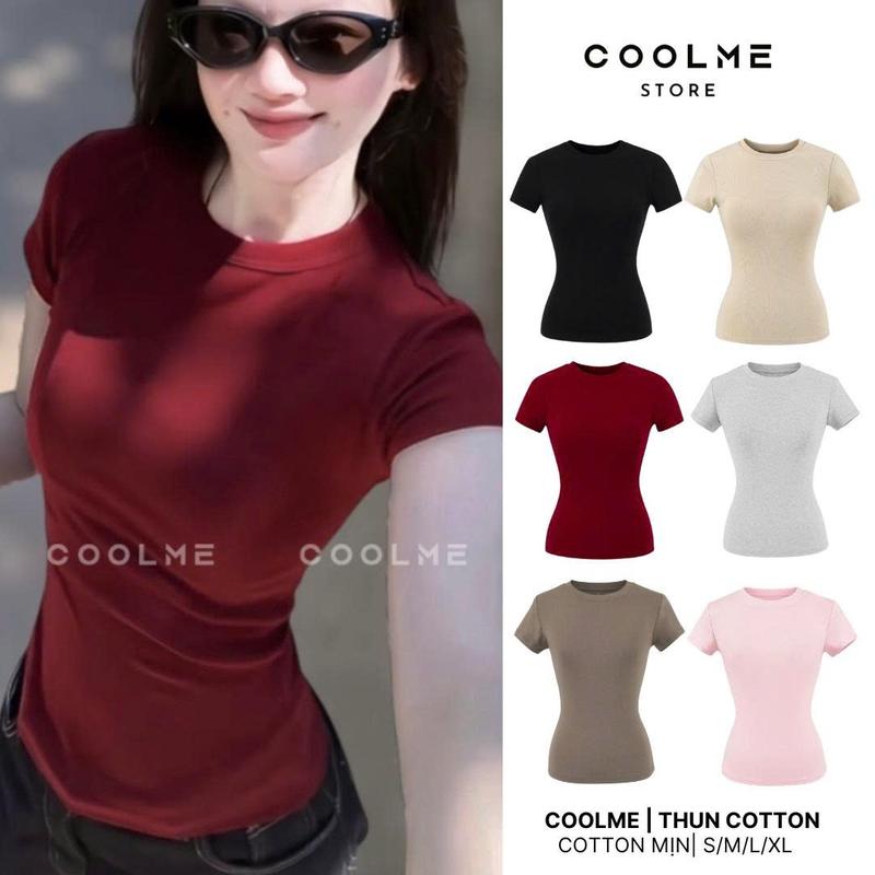 [Bản cotton] Áo Nữ Thắt Eo Ôm Body Coolme Chất Thun Cotton, Mịn, Mát Mẻ - G06