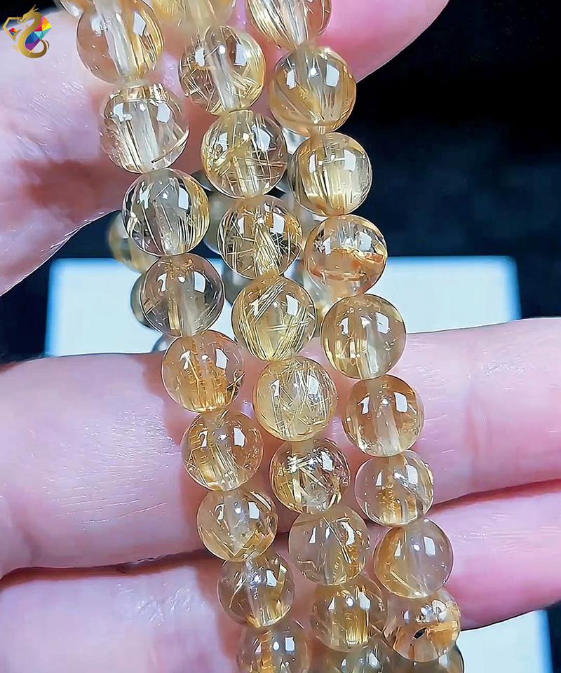 Product Introduction of Collection Grade Cat Eyes Gold Rutile Bracelet 9