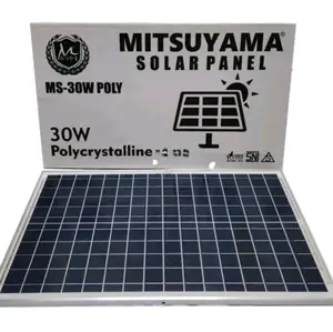 Solar Panel Cell Papan Surya 30wp Poly Crystalline Mitsuyama / Mono Full Black