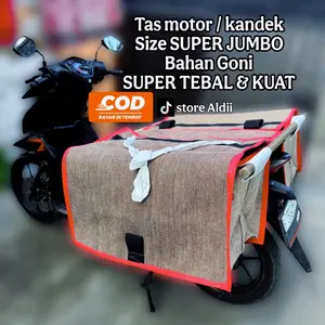 bronjong motor super jumbo, jumbo, sedang, Tas motor, Tas kurir, Tas kandek, Tas obrok, Tas belanja bahan GONI SUPER TEBAL