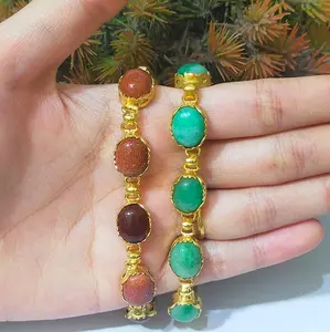 set batu warna warni Perempuan Pelapisan Logam