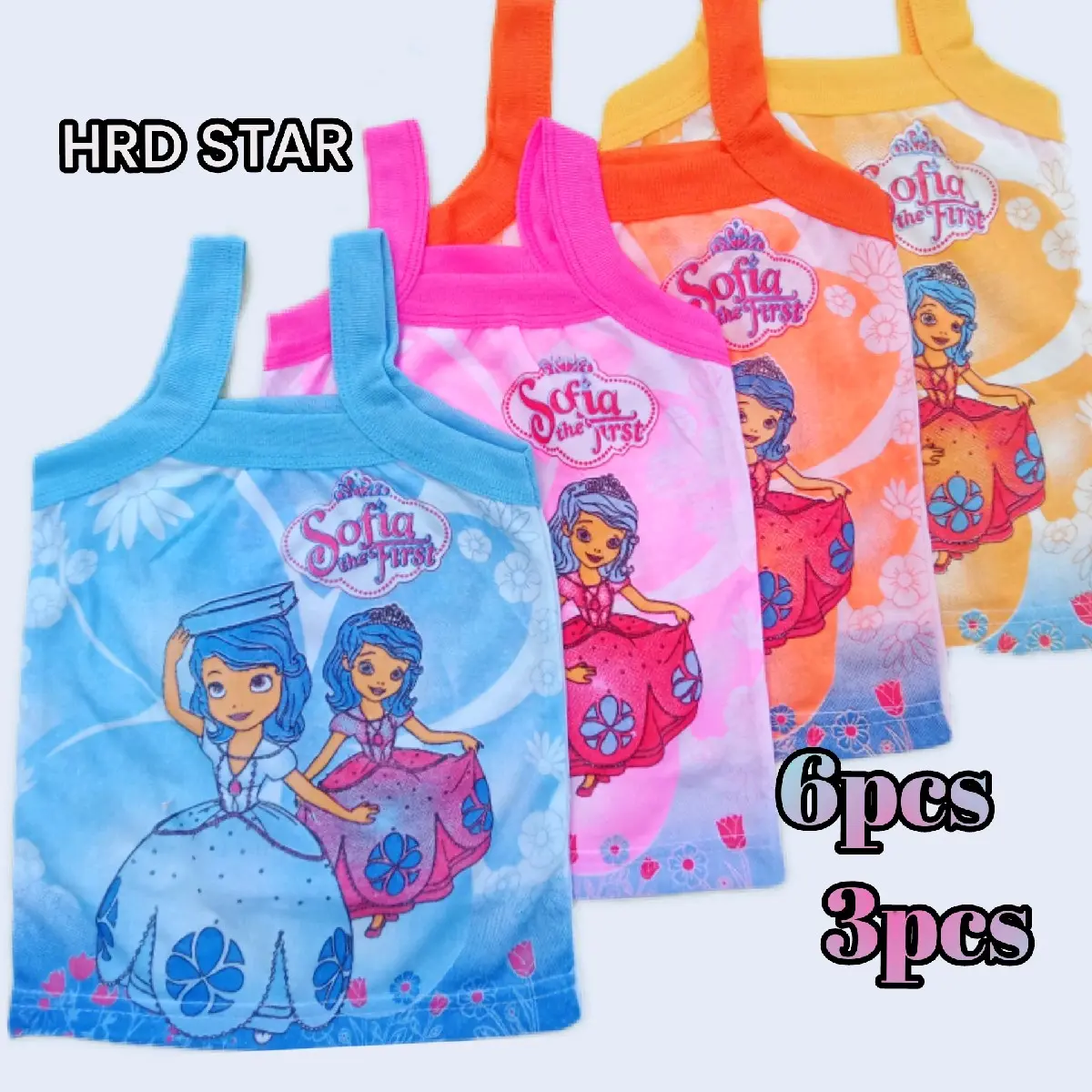 6pcs Kaos Dalam Anak Perempuan Tangtop Anak Perempuan Fashion