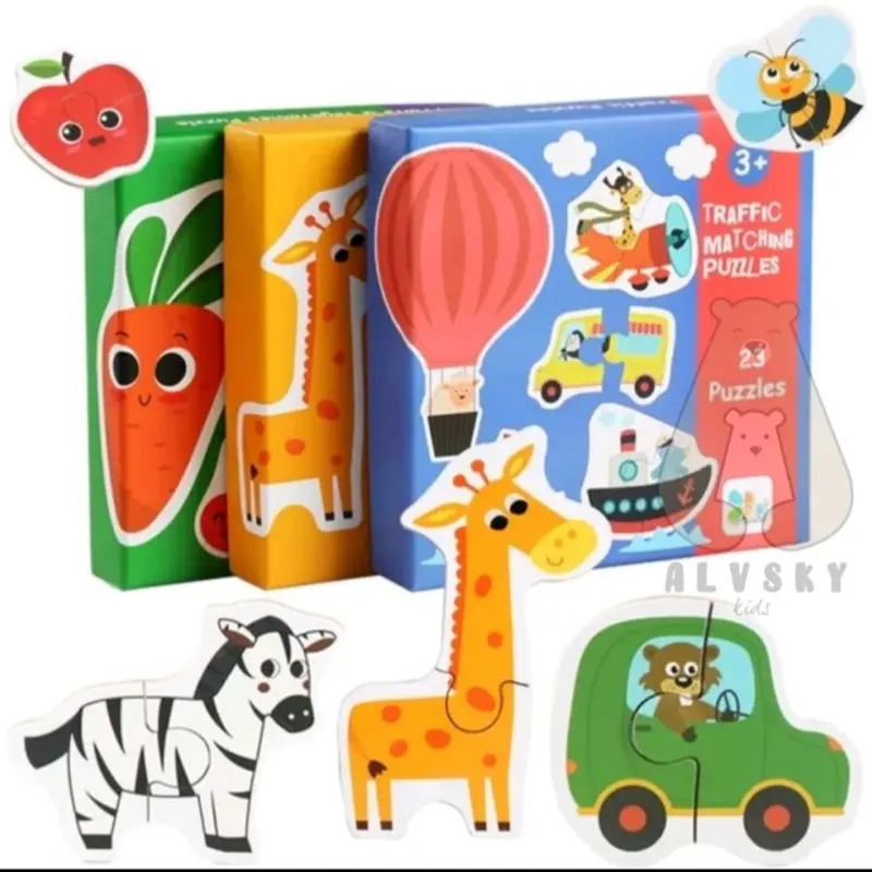 PUZZLE KAYU / JIGSAW PUZZLE / MATCHING PUZZLE LUCU Anak Games 0