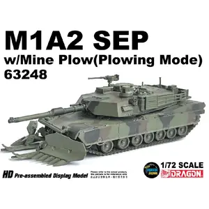 Tank Abrams M1A2 SEP with Mine Plow (Plowing Mode) Skala 1:72 Dragon