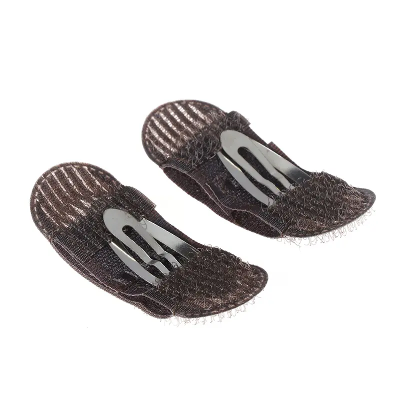 2Pcs Breathable Bangs Mat Hair Clips Black Coffee Princess Hair Tool Set Bump It Up Volume Base Hair Inserts Invisible Hair Pins 2