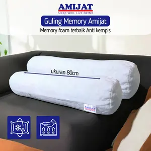 Amijat 2pcs Guling Hotel Memory Foam Guling Dewasa Kain knitting  Bed Busa Memory Foam