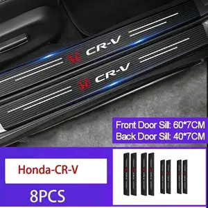 8pcs Promo Stiker Mobil Pelindung Sill Plate Mobil Pelindung Pijakan Lantai Mobil Crv Plate sill Car