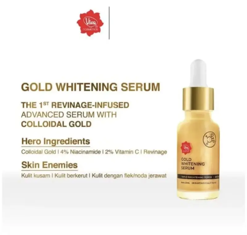 VIVA GOLD WHITENING SERUM & VIT C COLLAGEN SERUM 20ML 1