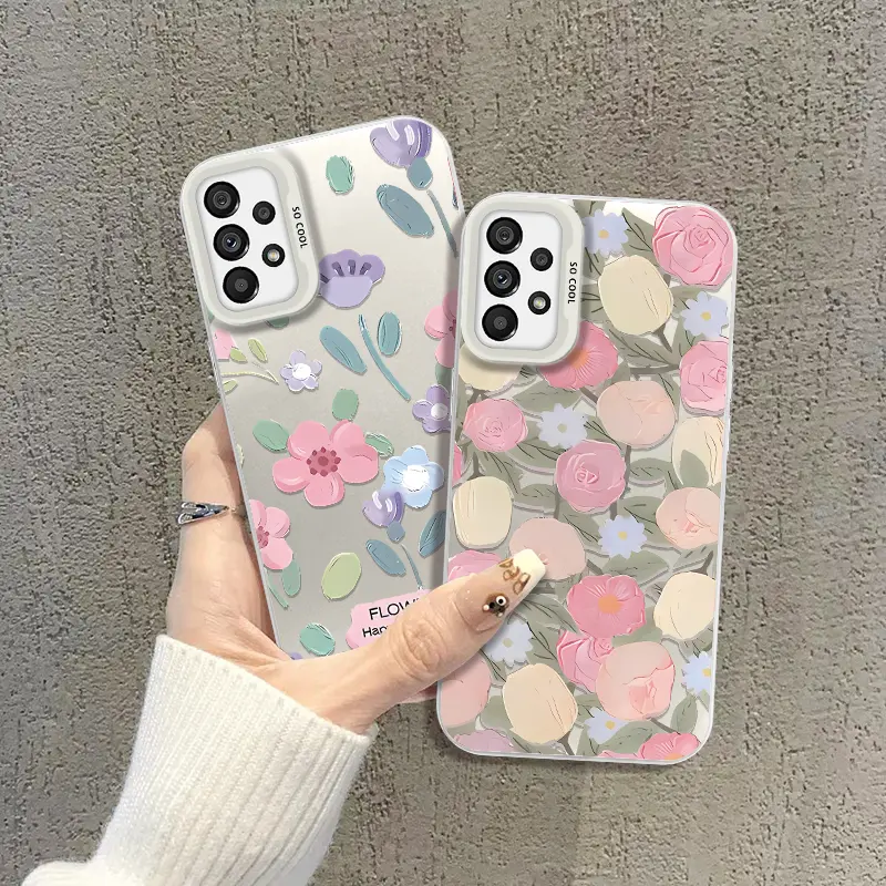 Casing HP Tulip Flower for SAM A55 A15 A35 A05S A54 S23 NOTE20ULTRA S24 A14 M02S A025 F02S A03S A03(4G/5G) A125 A13LIE A04S A22 A23 A24 A25 A32 A33 A34 A50 A51 A52 A53 A54 F23 case ANTI SLIP CYK0052 CYK0052 CYK0053