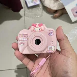 Kamera dengan pola kartun terbaru, Kamera HD 1800P, Kamera mainan, Bisa memotret dan bermain game, Dilengkapi dengan kartu memori gratis, Mainan anak, Hadiah
