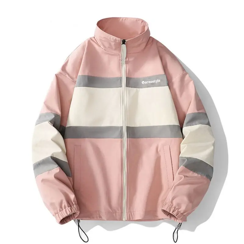 JAKET HIP HOP VARSITY POLYESTER GARMOSTYLE Kantong Parasut  Pria Panjang Casual 1