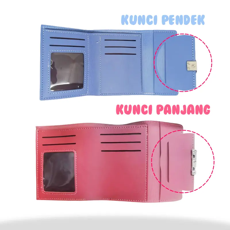 BISA COD D5044 Dompet Kecil Wanita / Dompet Lipat Wanita Korea / Dompet Gaya Wanita Kartu 6