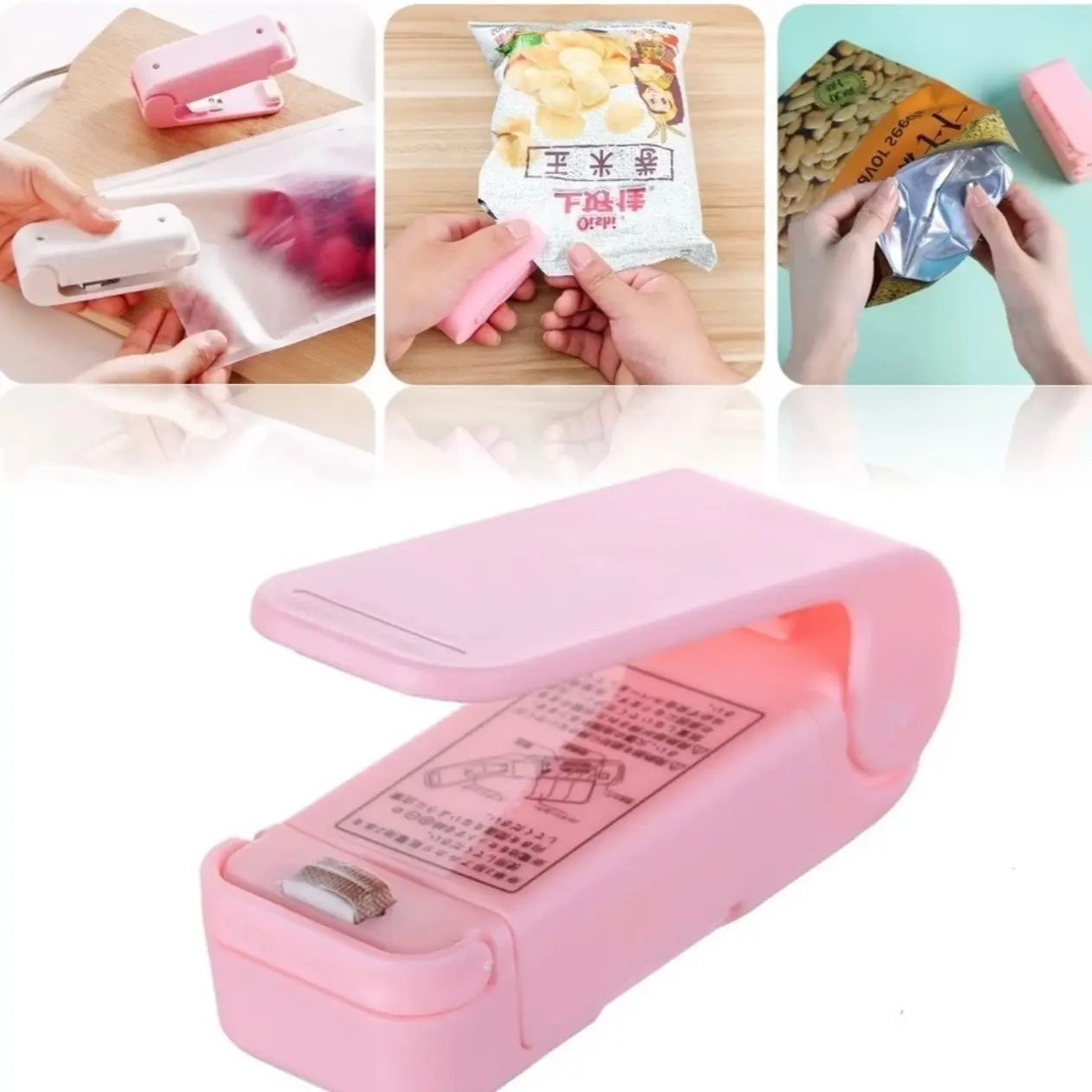 LRMS Alat Perekat Plastik Snack Sealing Machine Portable Hand Sealer Mini Alat Press Perekat Plastik Makanan Serbaguna