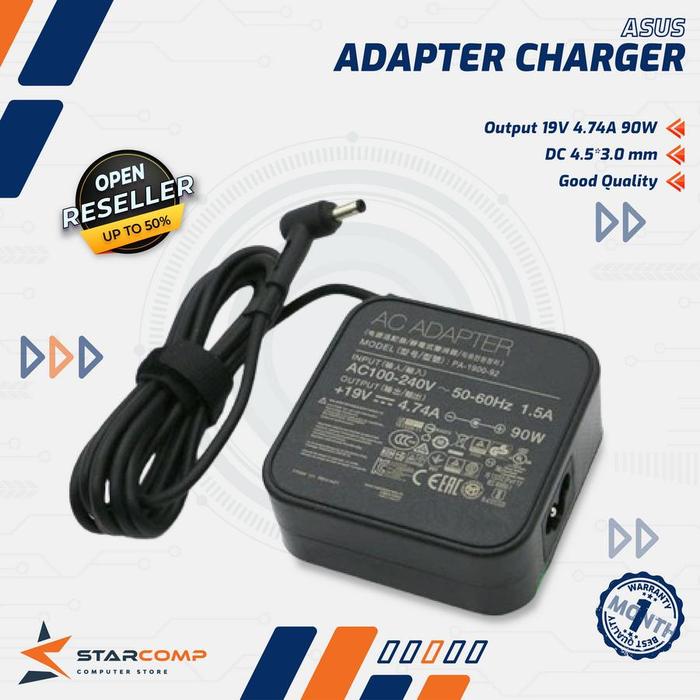 Gambar Adaptor Charger ASUS 19V 4.74A 90W DC 4.5*3.0 mm for Laptop Zenbook Vivobook dari Starcomp Solo Kab. Banyumas Tokopedia