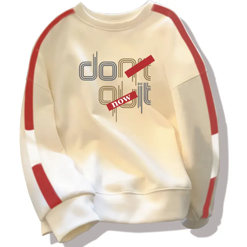 Sweater Oversize Unisex Don Quit Crewneck Korean Style Big Size Jumbo (S-5XL) - Casual Outerwear Distro Polos - Wanita, Hoodie Fleece Tebal Basic Couple Nyaman 6