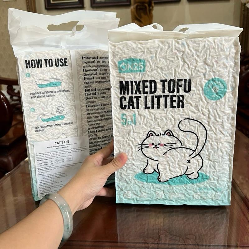  Cát đậu nành mix đất sét cho mèo đi vệ sinh thơm tho tự tin sảng khoái Purcats và Cat on 25 