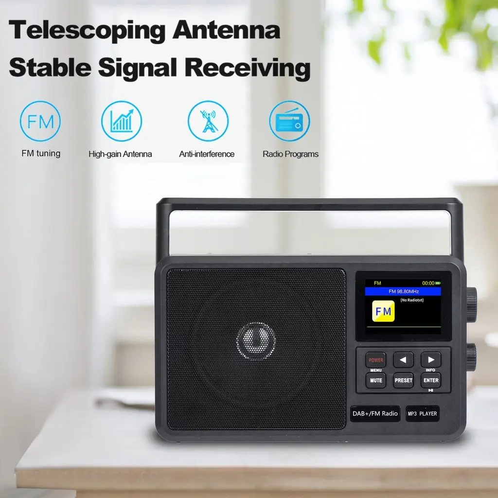 Radio Digital Portable DAB FM Bluetooth Alarm LCD Screen - CS/HRD-806