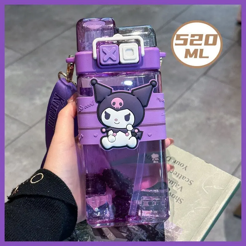Botol Minum Anak 2in1 Sedot Teguk Melody Kuromi Cinnamoroll 580ML/2304 Plastik 1