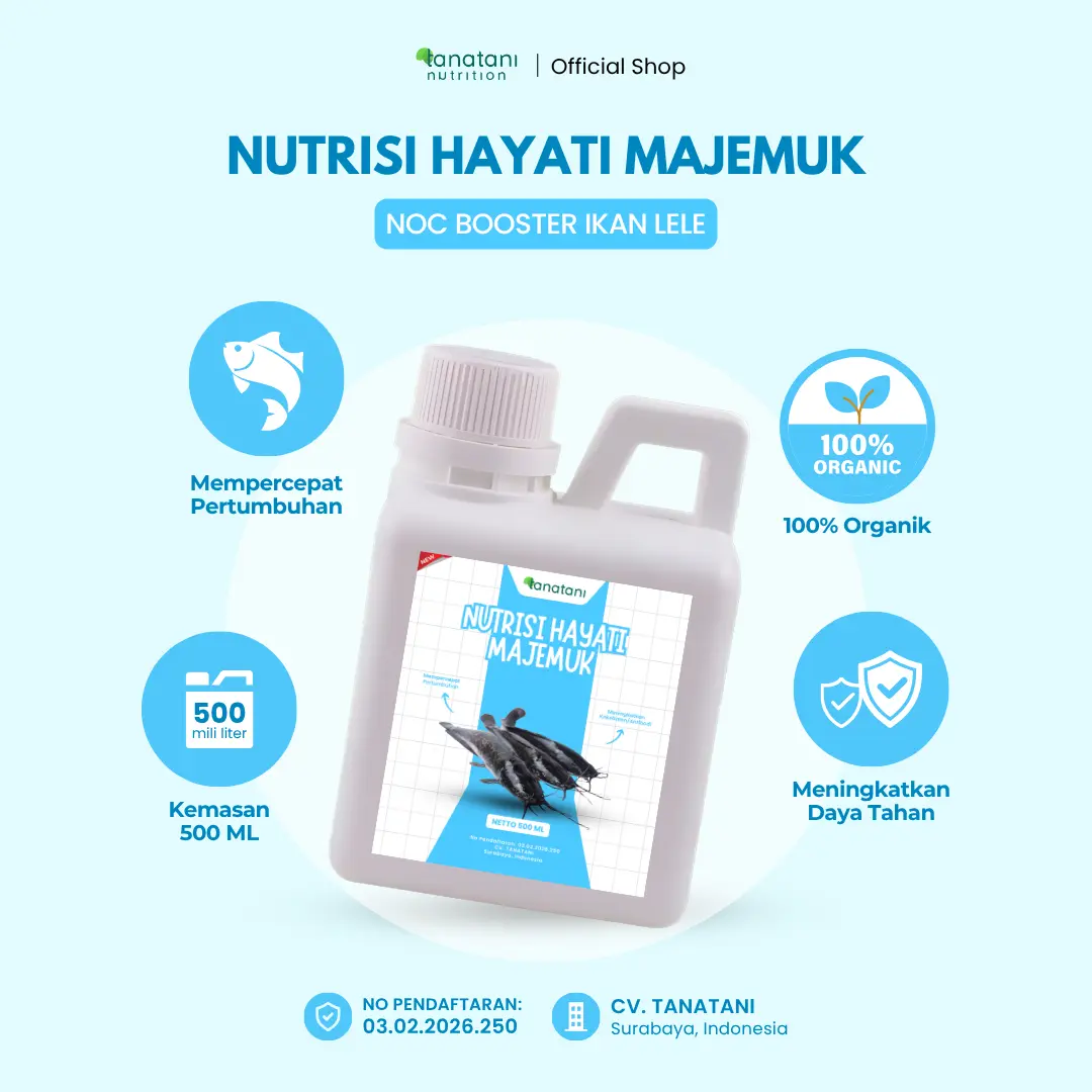 NOC BOOSTER Ikan Lele 500ML - Nutrisi Organik Cair Ikan Lele