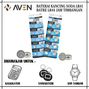 Baterai Kancing Koin 1.5V / Battery LR41 LR44 Kalkulator Jam Batre