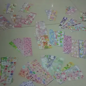 60/100lembar Berbagai Kartun Shiny Stiker Set Mahasiswa Hias DIY Bahan Stiker Korea Sticker Dekor Photocard Kertas