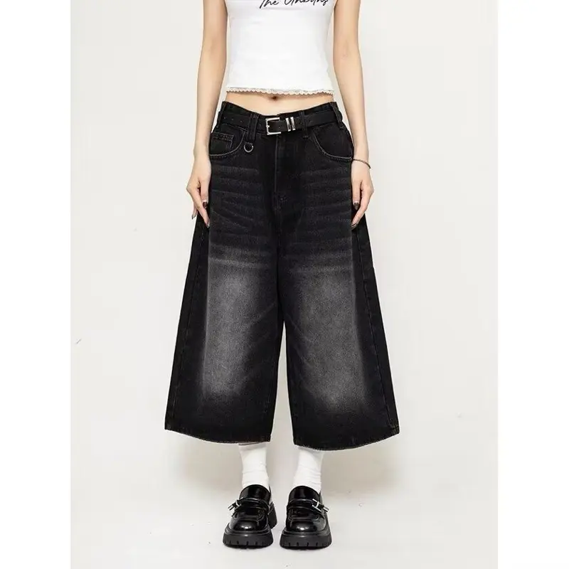 Jorts pants jeans pria wanita celana jeans 3/4 unisex 1