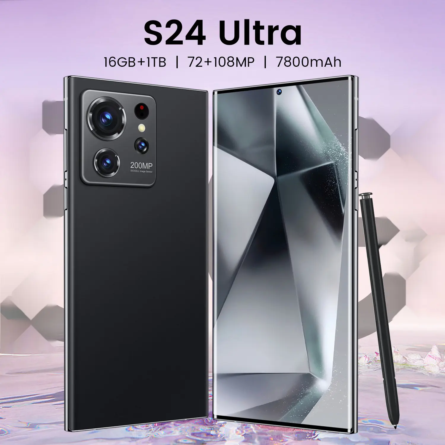 S24 Ultra Cross-Border Mobile Phone 7.3-Inch Incell Large Screen Built-in Pen Android New Popular Smart Phone Cellphone Smartphone