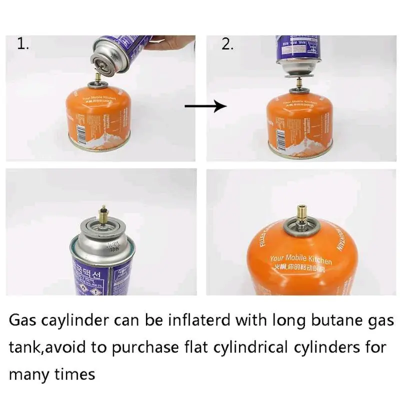 VGEBY Adapter Refill Tabung Gas Butane Valve Safe Switching - TL-SA001 5