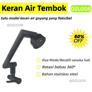 Keran Air 360° Putar Panas & Dingin 2 Jenis Mode Air Putar Cerat Keran Wastafel Kran Air Panas Dingin Putar
