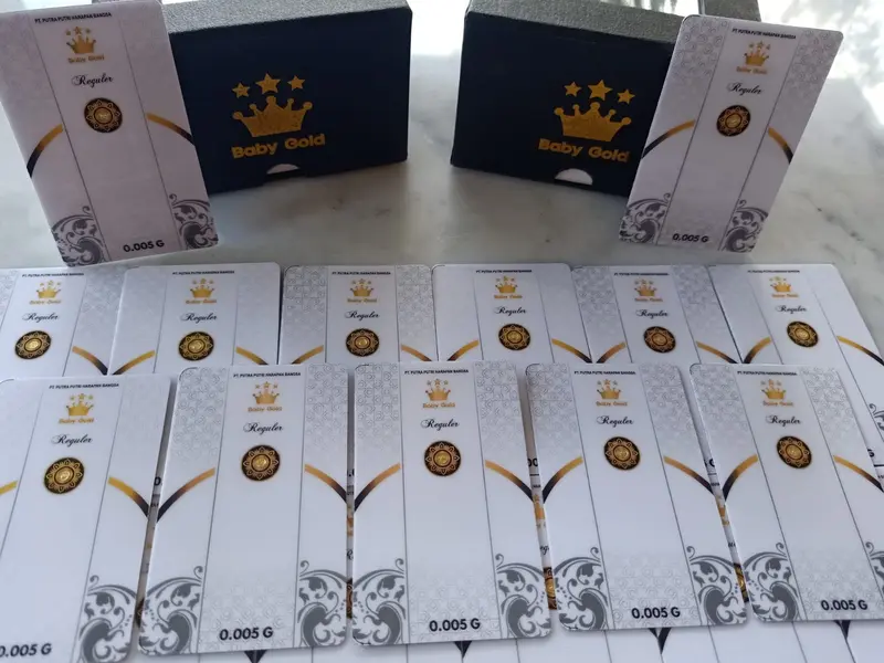 BABY GOLD 0.005GRAM ISI 10PC LOGAM MULIA EMAS MINI Jam 4