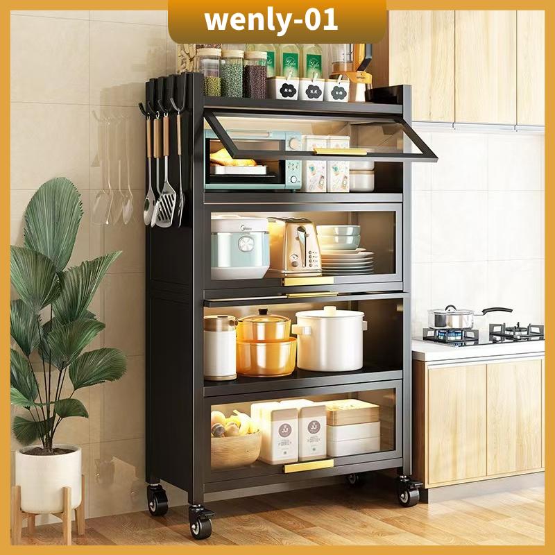 Rak Dapur Storage Rack With Wheel Rak Kabinet Dapur Storage Organizers ...