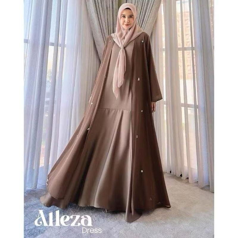 Product Introduction of Model Terbaru Baju Gamis Abaya Simple // Alezza Dress Abaya Bahan Velvet Combi Ceruty // Abaya Terhits Tahun 2025 // Ready Ukuran M L XL 3XL 4XL Ld 100-140cm Muat Bb 100kg // Dress Elegan Cantik // Dres Kondangan 13