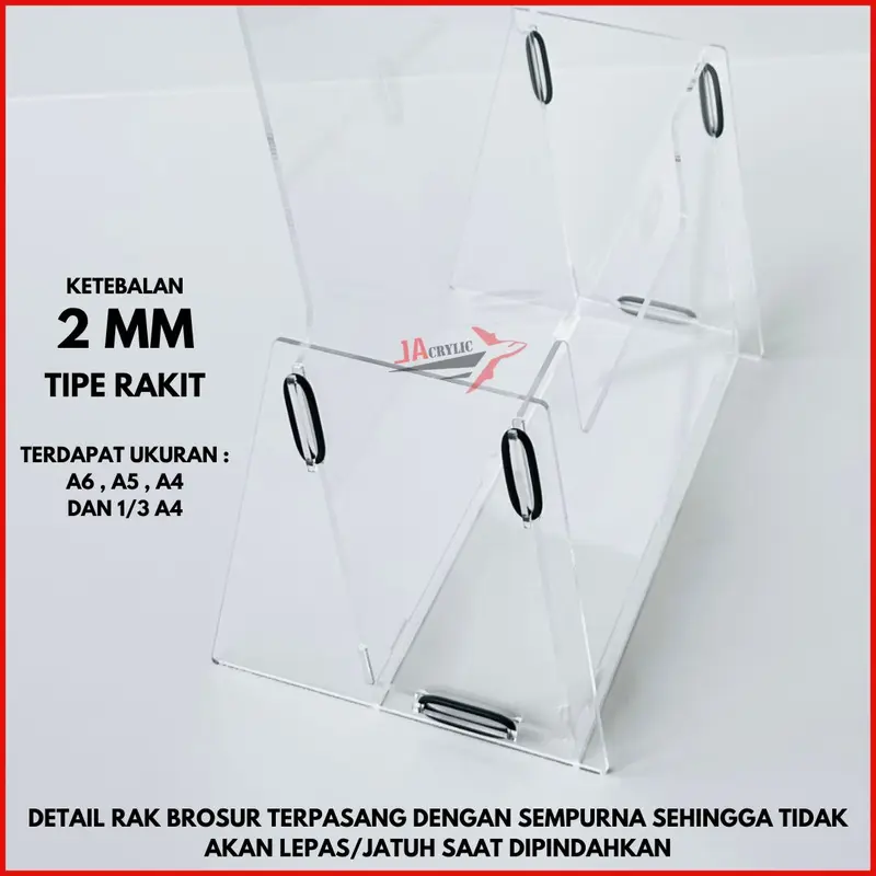 RAK TEMPAT BROSUR AKRILIK / RAK BROSUR AKRILIK / DISPLAY FLYER HOLDER 3