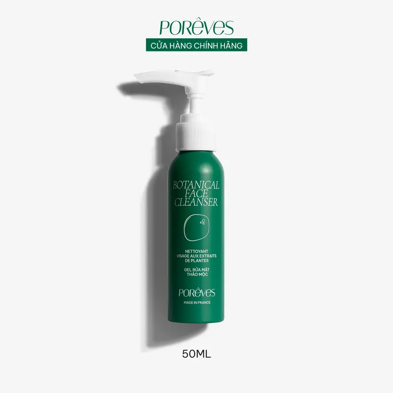 PORÊVES Gel Rửa Mặt SRM Thảo Mộc Sạch Sâu, Dịu Nhẹ BOTANICAL FACE CLEANSER 50ml | Skincare Nam Nữ Làm Đẹp Da 0
