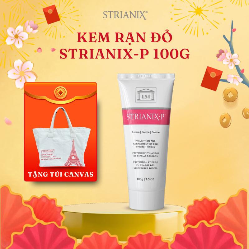 CÓ QUÀ STRIANIX - P 100g Kem rạn da dùng cho làm mờ RẠN ĐỎ hỗ trợ giảm ngứa do rạn