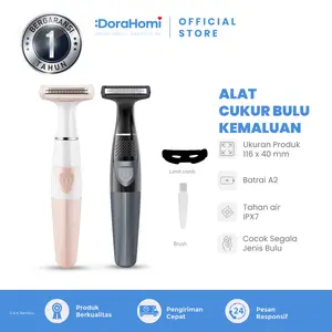 DORAHOMI - Alat Cukur Bulu Kemaluan,  Pencukur Ketiak, Kaki,  Wajah Tangan Pria Wanita Electric Tahan Air Elektrik
