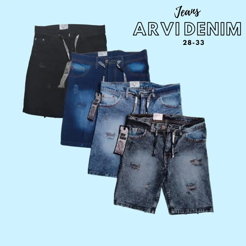 paket usaha 6pc celana pendek jeans pria Distro sobek 0